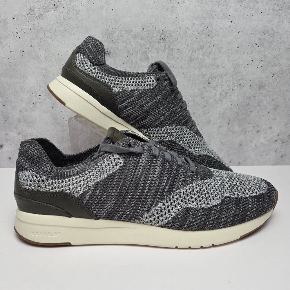 NEW Cole Haan Grandpro Stitchlite Sneakers Men's 8.5M Grey Heathered Tan Knitted